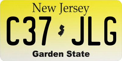 NJ license plate C37JLG