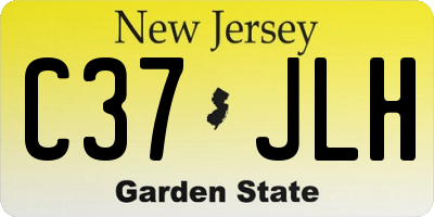 NJ license plate C37JLH