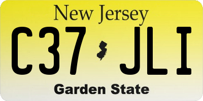 NJ license plate C37JLI