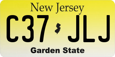 NJ license plate C37JLJ