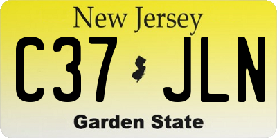 NJ license plate C37JLN