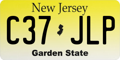 NJ license plate C37JLP