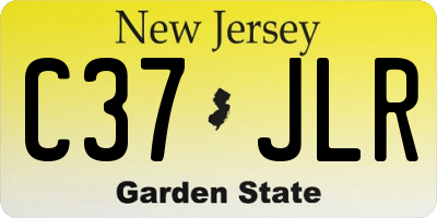 NJ license plate C37JLR
