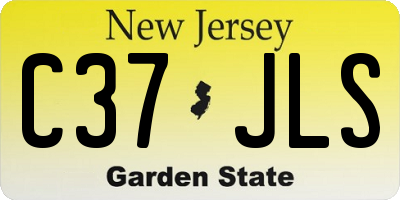 NJ license plate C37JLS