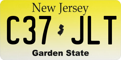 NJ license plate C37JLT
