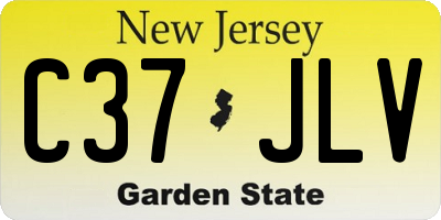 NJ license plate C37JLV