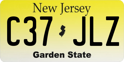 NJ license plate C37JLZ