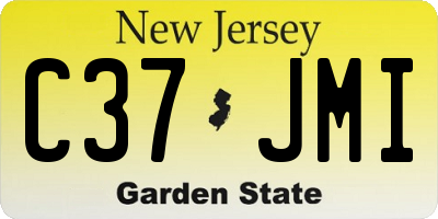NJ license plate C37JMI