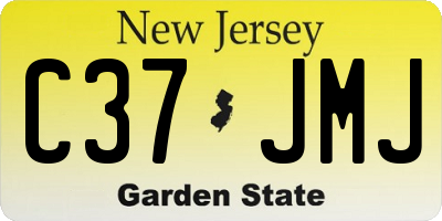 NJ license plate C37JMJ