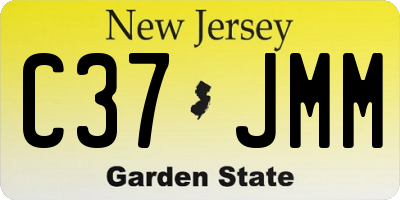 NJ license plate C37JMM