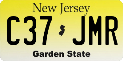 NJ license plate C37JMR
