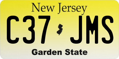 NJ license plate C37JMS