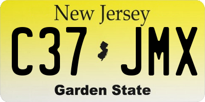 NJ license plate C37JMX