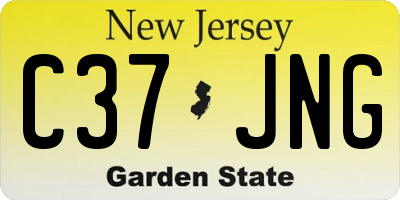 NJ license plate C37JNG