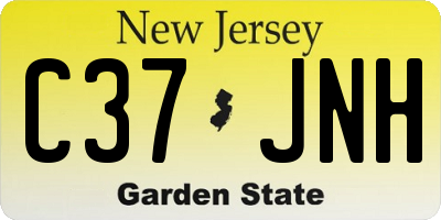 NJ license plate C37JNH