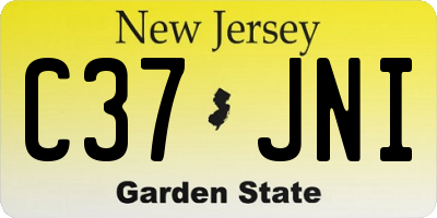 NJ license plate C37JNI