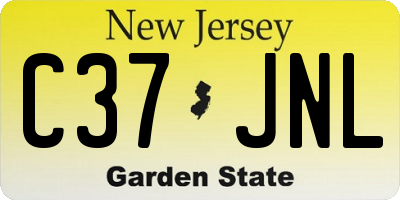 NJ license plate C37JNL