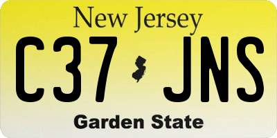 NJ license plate C37JNS