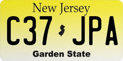 NJ license plate C37JPA