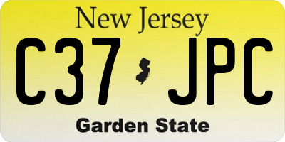 NJ license plate C37JPC