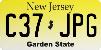 NJ license plate C37JPG