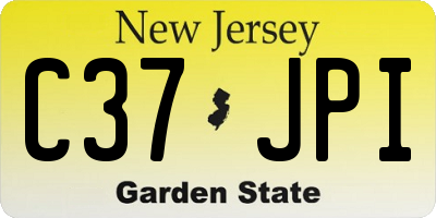 NJ license plate C37JPI