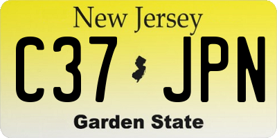 NJ license plate C37JPN