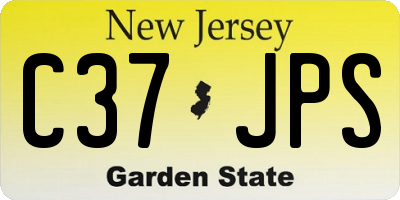 NJ license plate C37JPS