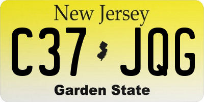NJ license plate C37JQG
