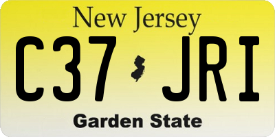 NJ license plate C37JRI