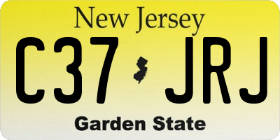 NJ license plate C37JRJ