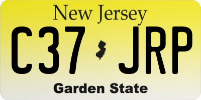 NJ license plate C37JRP