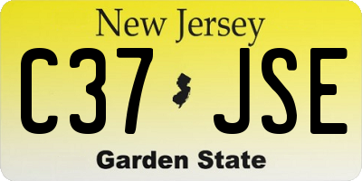 NJ license plate C37JSE