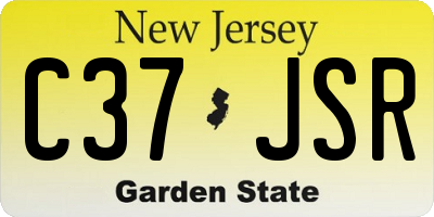 NJ license plate C37JSR