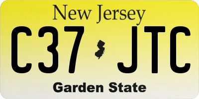 NJ license plate C37JTC
