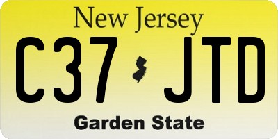 NJ license plate C37JTD