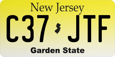 NJ license plate C37JTF