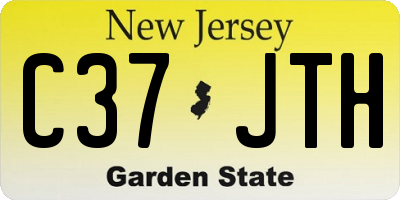 NJ license plate C37JTH