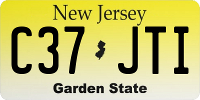 NJ license plate C37JTI