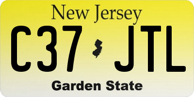 NJ license plate C37JTL