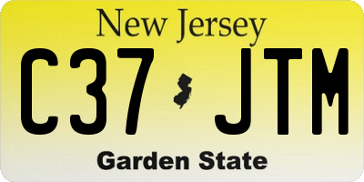 NJ license plate C37JTM