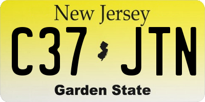 NJ license plate C37JTN