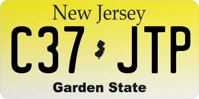 NJ license plate C37JTP