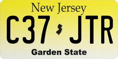 NJ license plate C37JTR