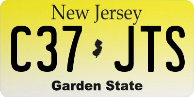 NJ license plate C37JTS