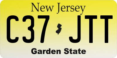 NJ license plate C37JTT