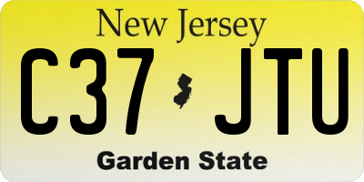 NJ license plate C37JTU