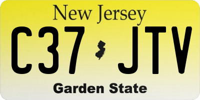 NJ license plate C37JTV