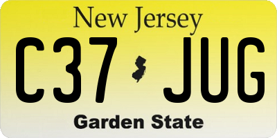 NJ license plate C37JUG