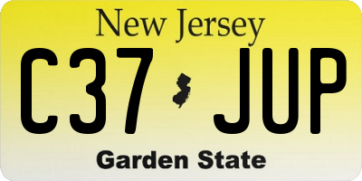 NJ license plate C37JUP